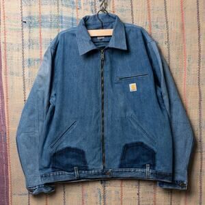 Upcycled carhartt detroit jacket reconstructed